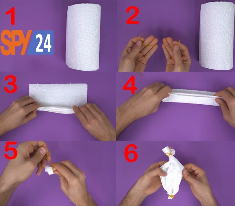 طرز ساخت ماسک با دستمال کاغذی: