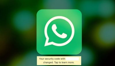 پیغام your security code changed در واتس اپ